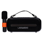 Ledwood ACCESS130 tragbarer Bluetooth Lautsprecher für Karaoke mit drahtlosem Mikrofon