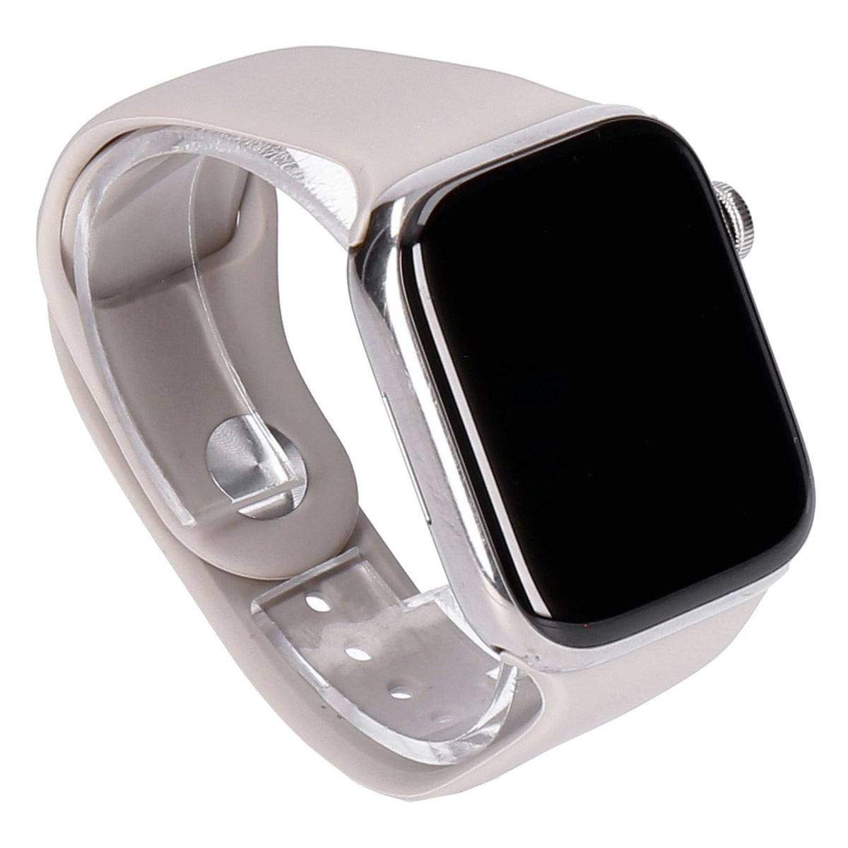 Produktbild Smartwatch - Apple Watch Series 7 45mm GPS + 4G Edelstahlgehäuse mit Sportarmband Polarstern