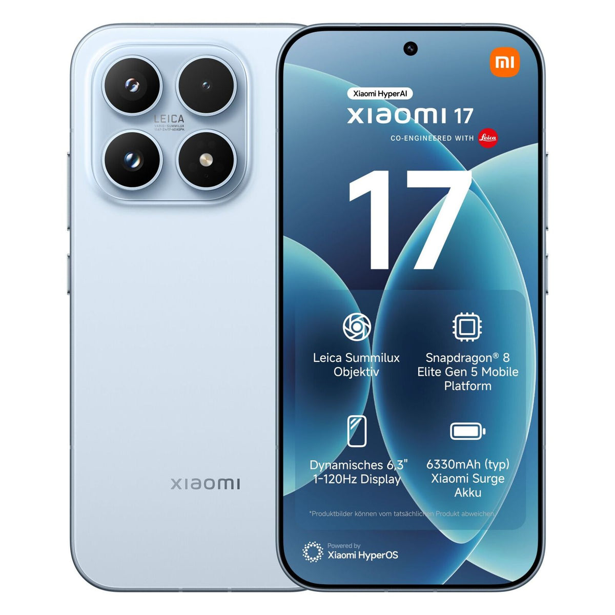 Produktbild Smartphone - Xiaomi 17 5G Dual-SIM 512GB Eisblau