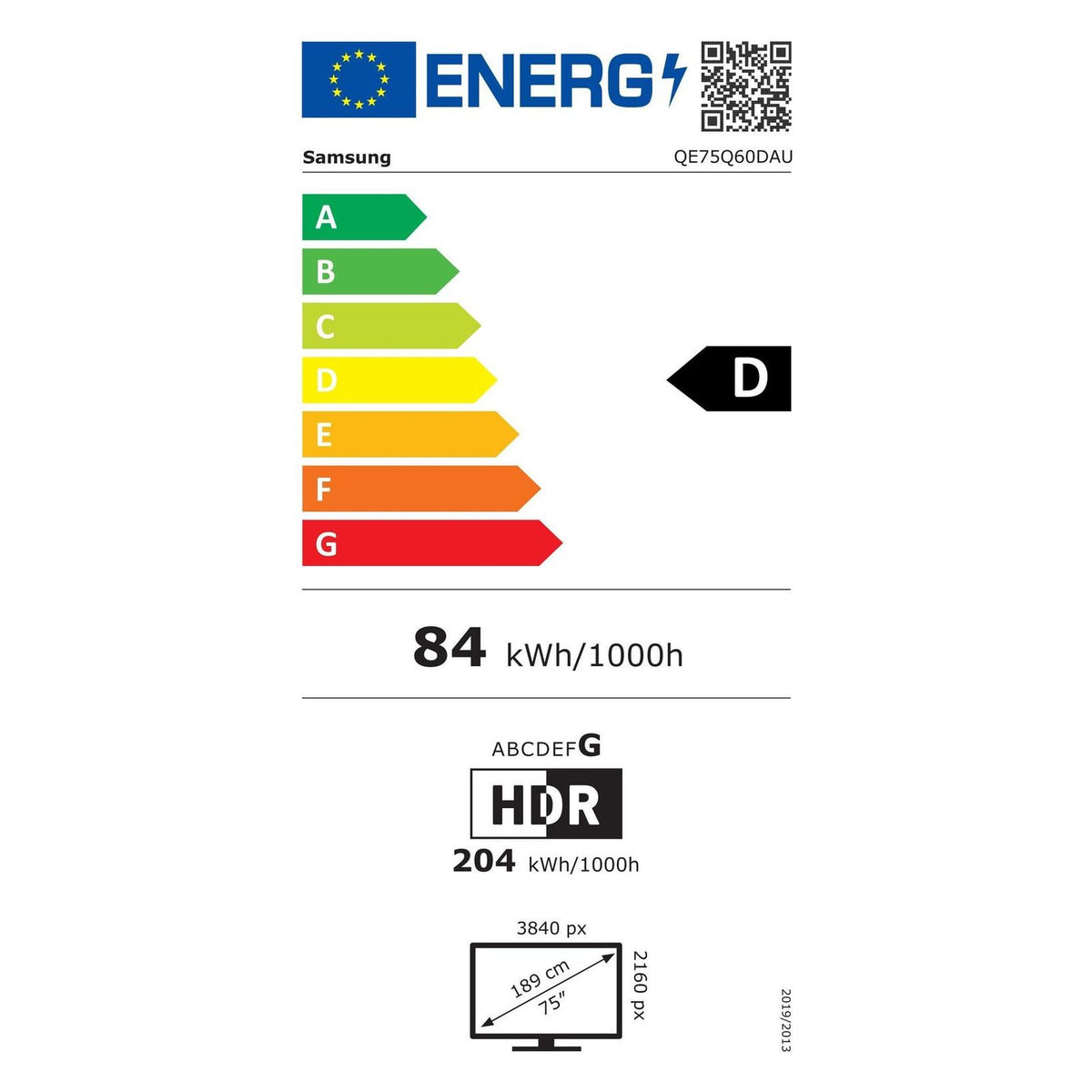 Produktbild QLED-Fernseher - Samsung QE75Q60DAUXXH QLED 4K 75 Zoll