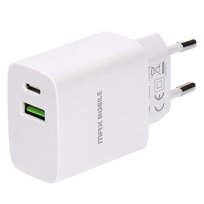 Max Mobile Universelles Ladegerät DUO 30W + 18W Reiseladegerät 30W Type C + 18W USB