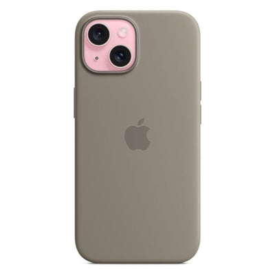 Silikon Case mit MagSafe Tonbraun passend für iPhone 15