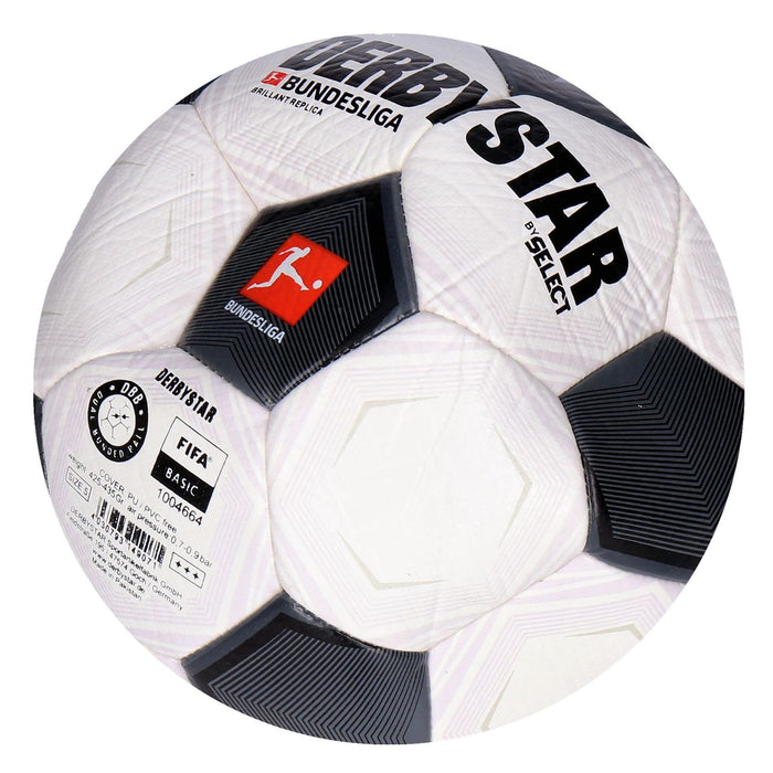 DERBYSTAR Bundesliga Brillant Classic Fußball weiß schwarz grau 5