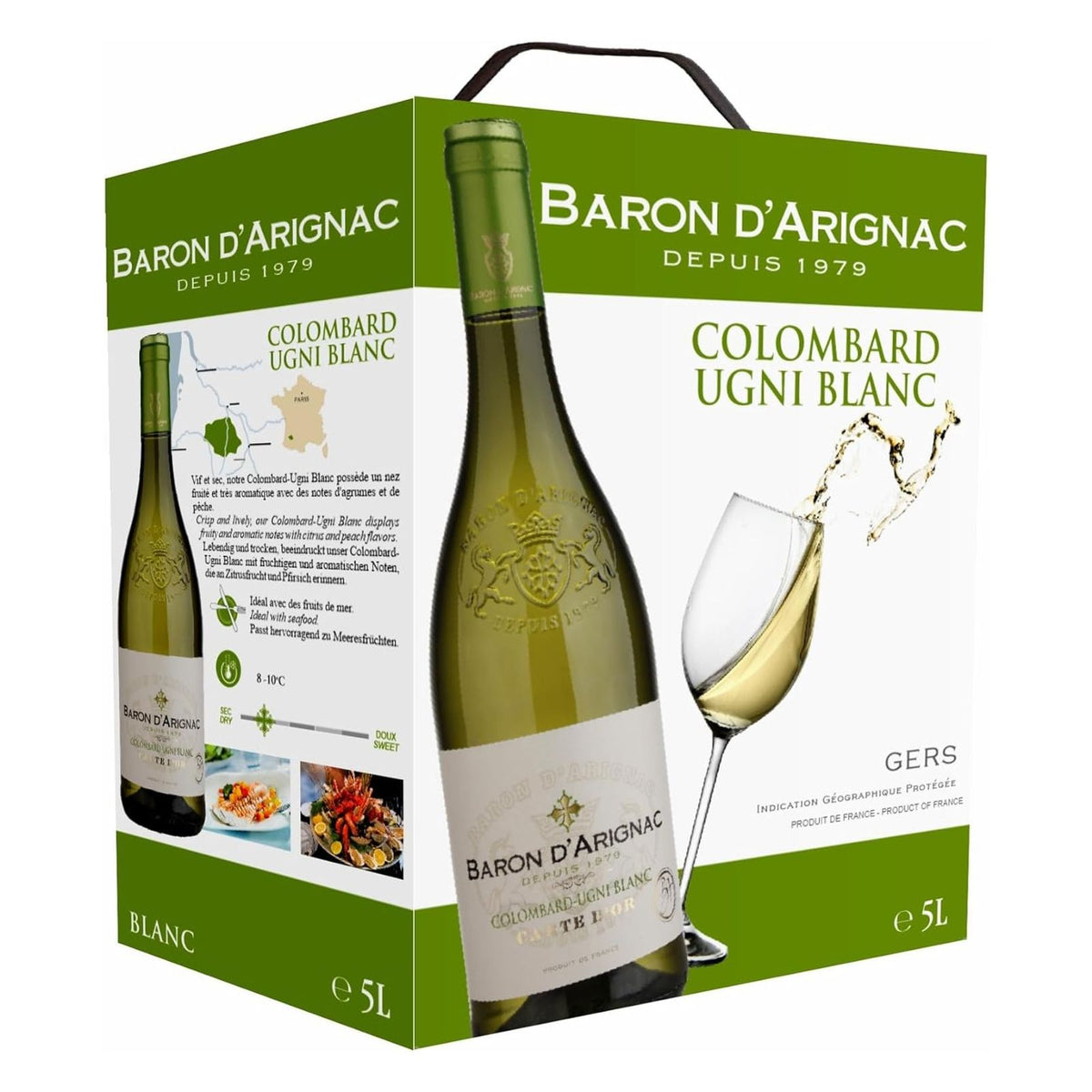 Produktbild Weißwein - Baron d'Arignac Colombard Ugni Blanc 1 x 5 L