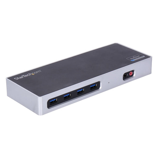 Produktbild Laptop-Dockingstation - StarTech.com Dual-4K-Dockingstation – USB-C und -A  DisplayPort für Zwei Monitore + HDMI