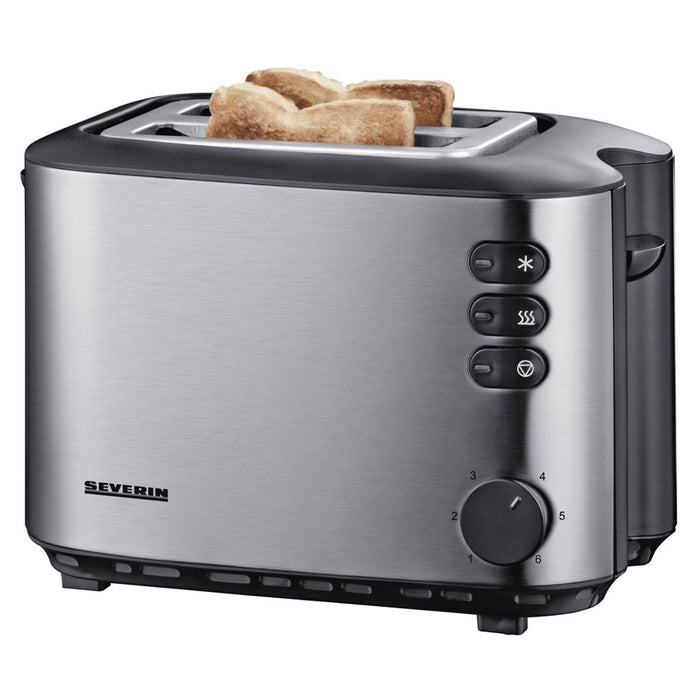 Severin AT 2514 Toaster für bis 2 Scheiben 850 W Edelstahl / Schwarz