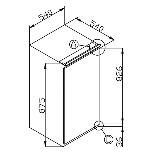 Produktbild Einbaukühlschrank - Amica EKS 16171 Einbaukühlschrank