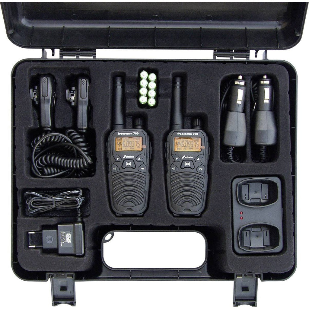 Produktbild Walkie Talkie - Stabo freecomm 700 Funkkoffer PMR Funkgerät schwarz