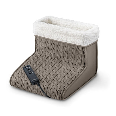 FWM 45 Fußwärmer mit Massagefunktion im Stricklook Taupe
