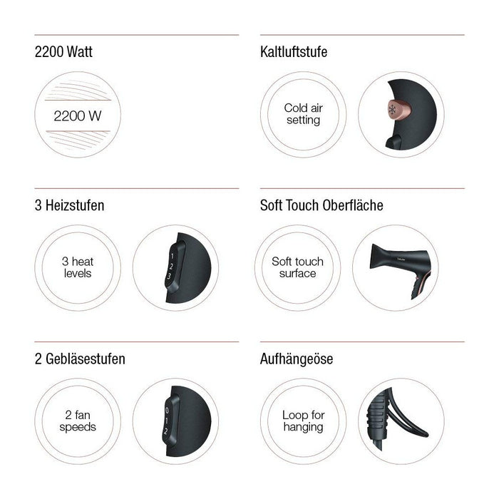 Beurer HC 30 Haartrockner 2200 Watt schwarz