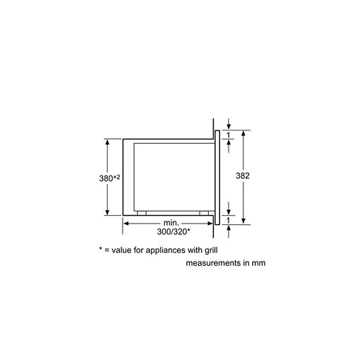 Produktbild Einbau-Mikrowelle - Bosch BFL524MS0 Einbau Mikrowelle 20L edelstahl