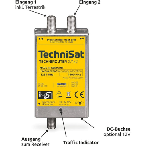 Produktbild SAT-Verteiler - Technisat TechniRouter Mini 2/1x2 SAT-Router