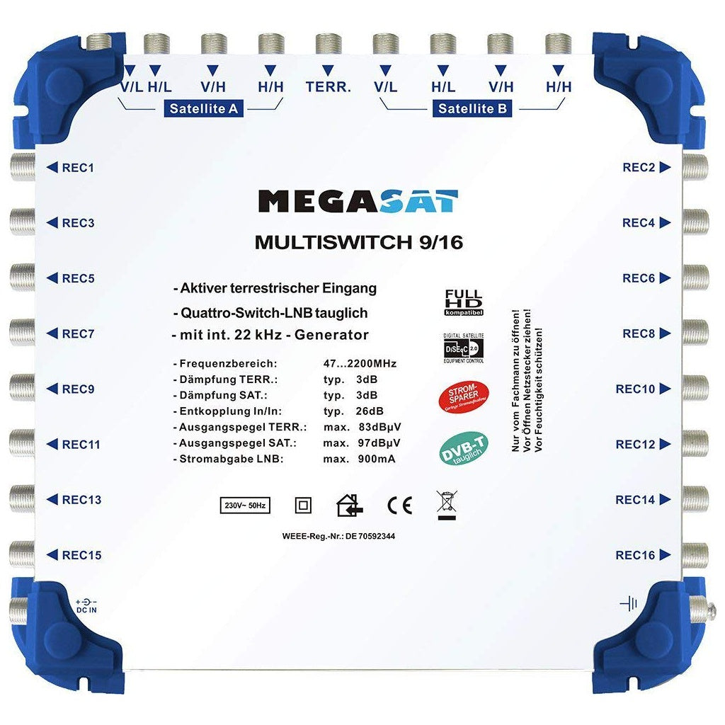 Produktbild SAT-Multischalter - Megasat Multiswitch 9/16 Multischalter