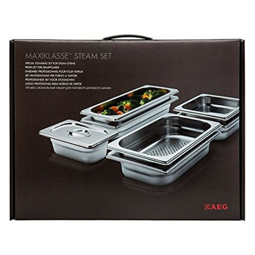 Produktbild Dampfgarbehälter - AEG A9OZS10 Profi-Steam-Set 8teilig Dampfgar-Behälter-Set