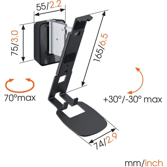 Vogel's SOUND 4201 Wandhalter für Sonos One + Play schwarz