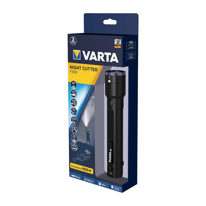 Varta Night Cutter F30R Taschenlampe schwarz
