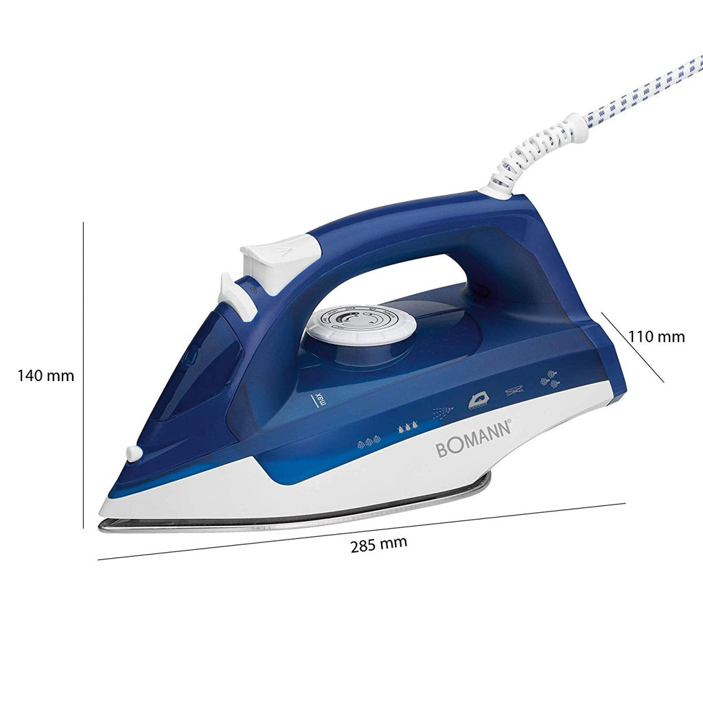 Produktbild Dampfbügeleisen - Bomann DB 6004 CB Dampfbügeleisen blau/weiß