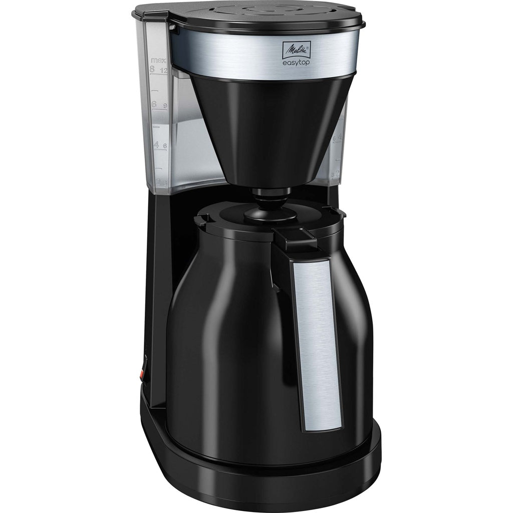 Produktbild Filterkaffeemaschine - Melitta EasyTop Therm 1023-08 Filterkaffeemaschine 1050 W Schwarz / Silber