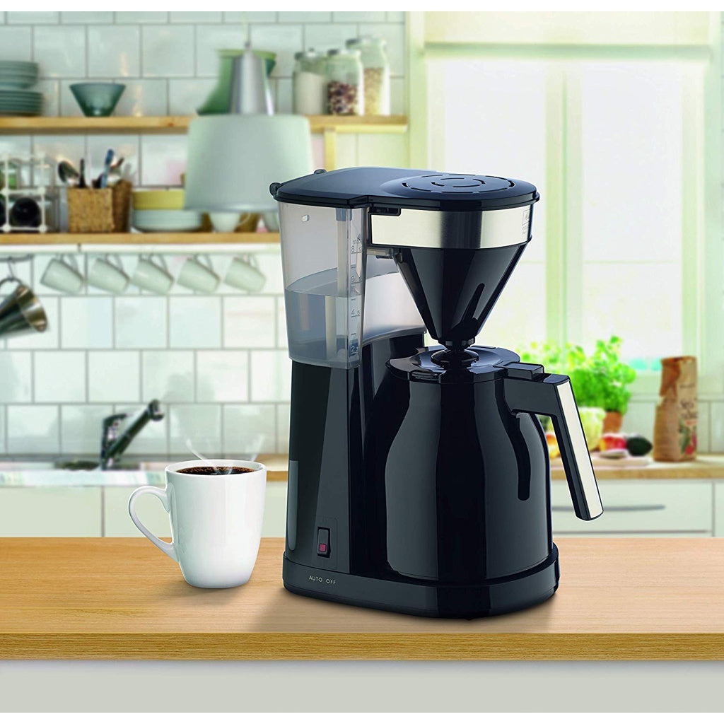 Produktbild Filterkaffeemaschine - Melitta EasyTop Therm 1023-08 Filterkaffeemaschine 1050 W Schwarz / Silber