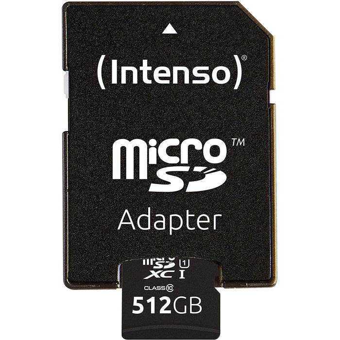 Intenso Micro SDXC Karte 512GB Speicherkarte UHS-I Premium mit Adapter