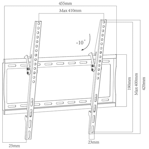 Produktbild TV-Wandhalterung - VCM B-FN 400 Wandhalterung