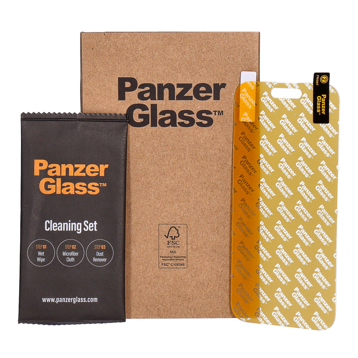 Produktbild Displayschutzglas - PanzerGlass Anti-Bacterial Screen Protector iPhone 14 Pro Classic Fit