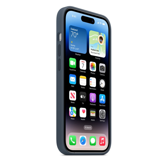 Apple iPhone 14 Silikon Case Magsafe storm blue