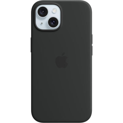 Silikon Case mit MagSafe Schwarz passend für iPhone 15