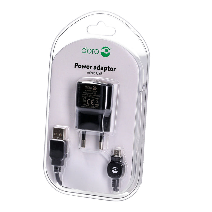 Doro Power Adapter 5V 1A inkl. Mico USB Kabel schwarz