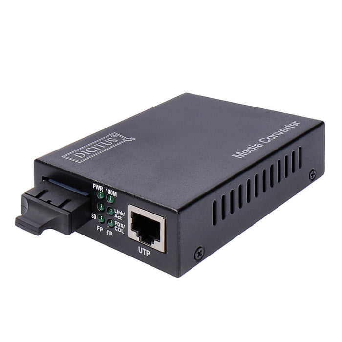 Digitus Fast Ethernet Medienkonverter RJ-45/SC schwarz