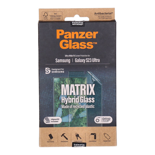 Produktbild Displayschutzglas - PanzerGlass Samsung Galaxy S23 Ultra Matrix Hybrid Glass