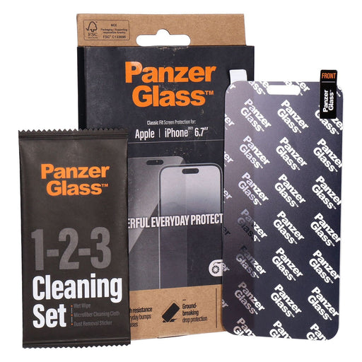 Produktbild Displayschutzglas - PanzerGlass iPhone 15 Plus  Classic Fit Platinum Strength