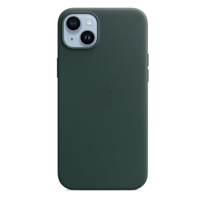 Leder Case mit MagSafe für iPhone 14 Plus Waldgrün