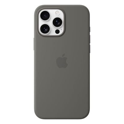 Silikon Case mit MagSafe Steingrau passend für iPhone 16 Pro Max
