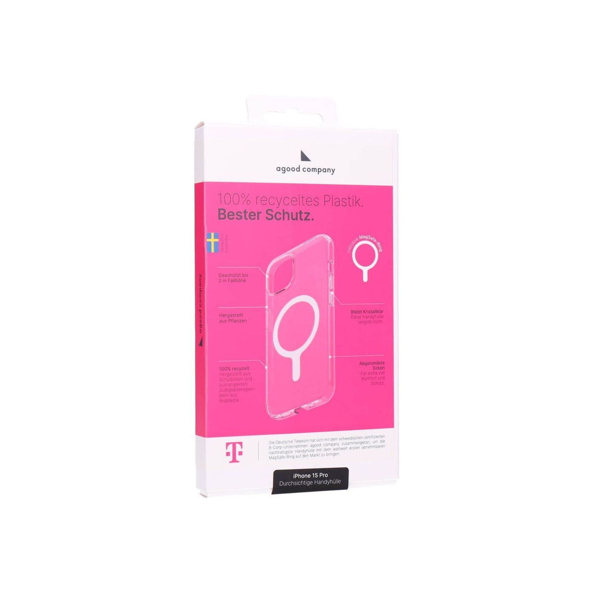 Produktbild Smartphone-Hülle - agood Smartphone Case Transparent passend für Apple iPhone 15 Pro