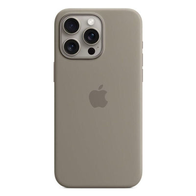 iPhone 15 Pro Max Silikon Hülle tonbraun mit MagSafe