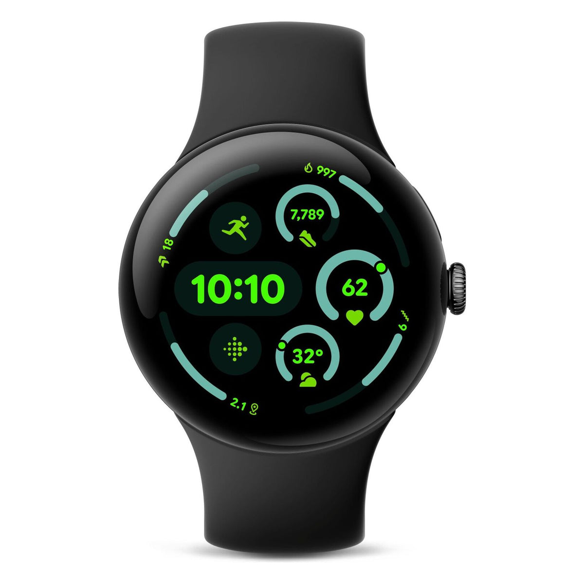 Produktbild Smartwatch - Google Pixel Watch 3 LTE 45mm Matte Black Sportarmband Obsidian