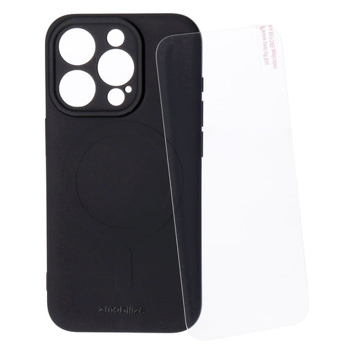 Produktbild Smartphone-Hülle - Mobilize Protection Pack iPhone 15 Pro Silikon Case schwarz und Displayschutz