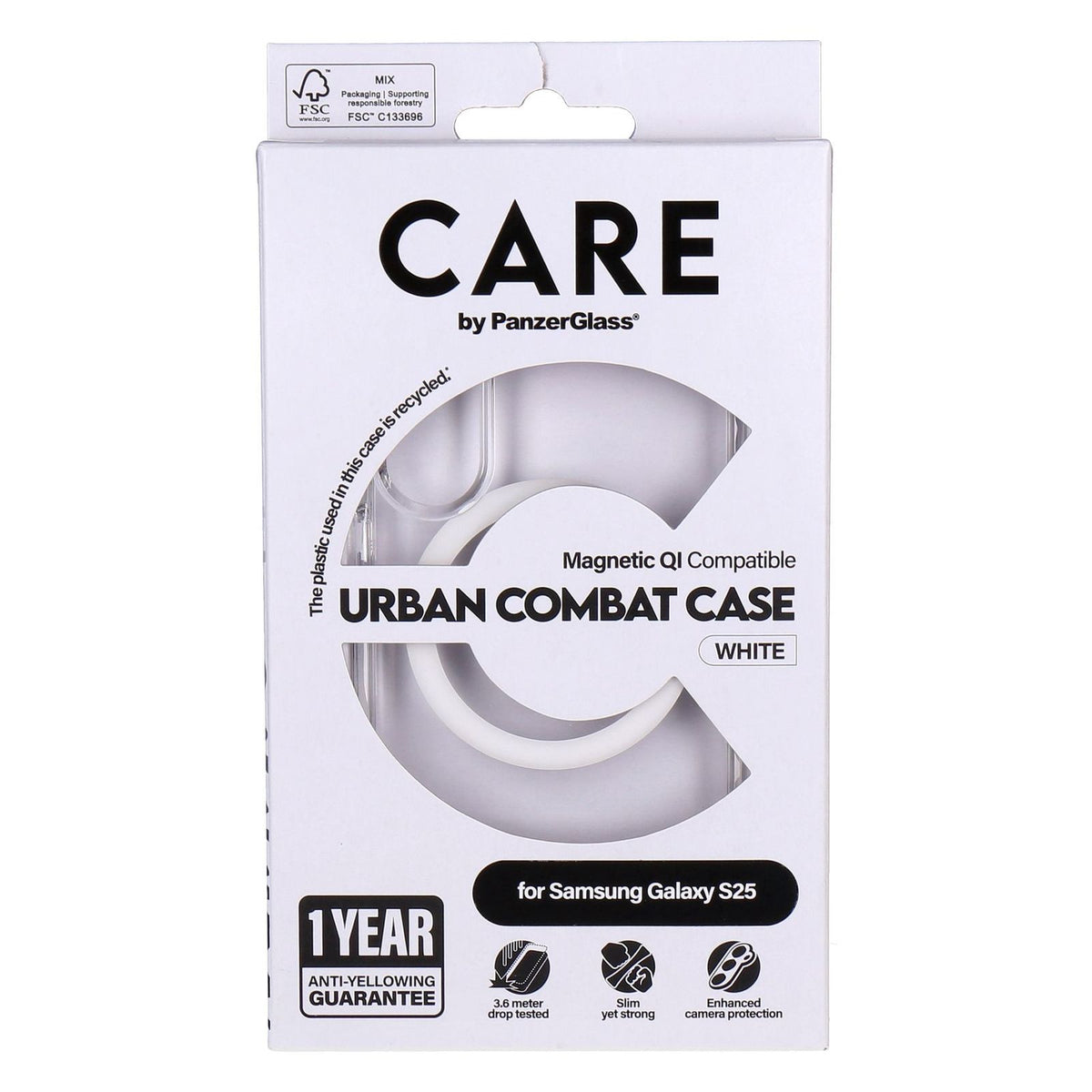 Produktbild Smartphone-Hülle - CARE by PanzerGlass Urban Combat Case Weiß passend für Samsung Galaxy S25