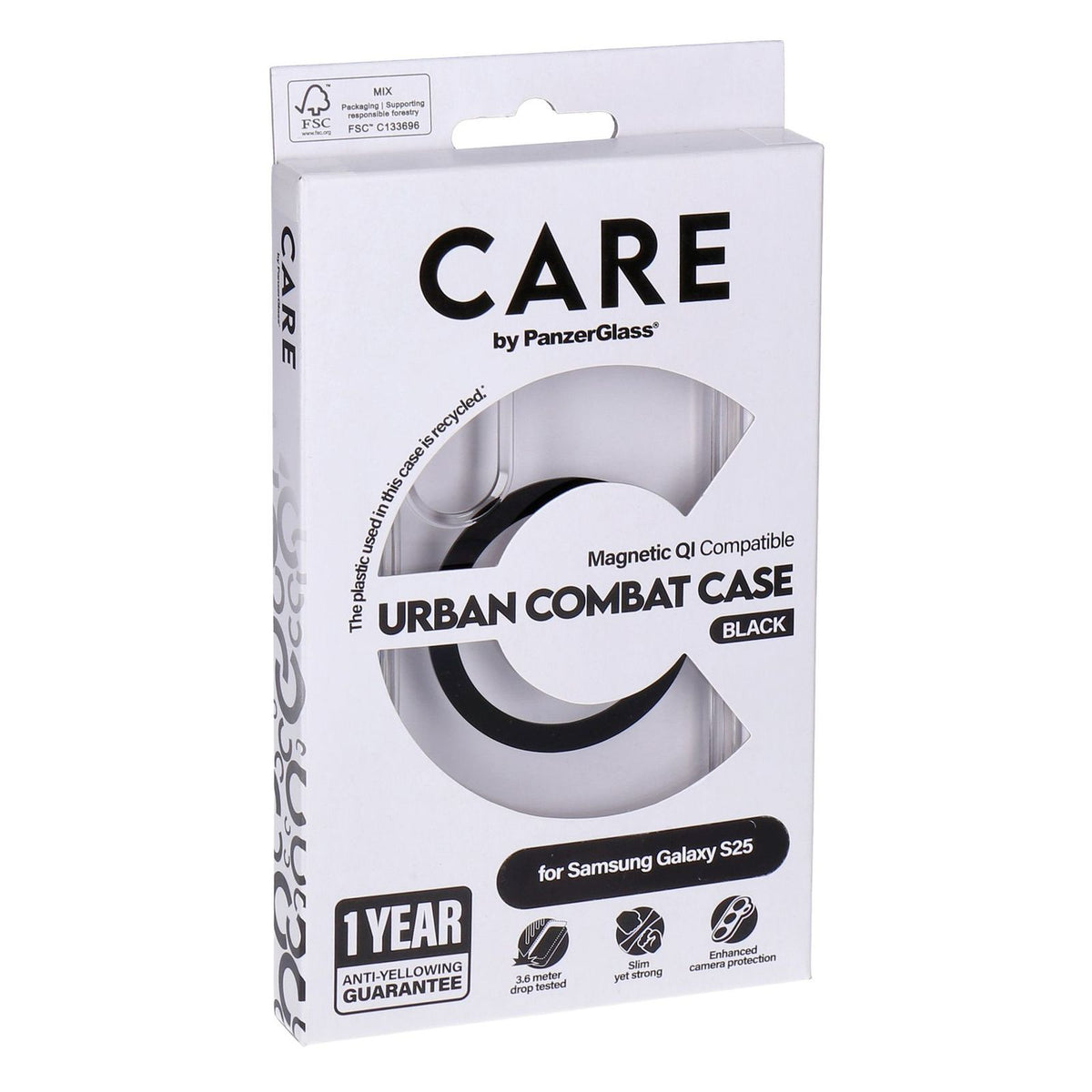Produktbild Displayschutzglas - Care by PanzerGlass Case Samsung Galaxy S25 transparent/schwarz