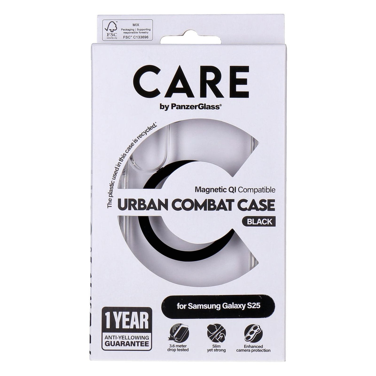 Produktbild Displayschutzglas - Care by PanzerGlass Case Samsung Galaxy S25 transparent/schwarz