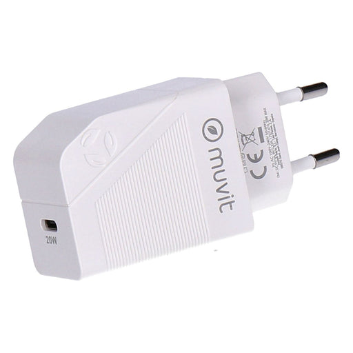 Produktbild USB-Ladegerät - Muvit Ladegerät 20W Smart Ladegerät USB-C weiß