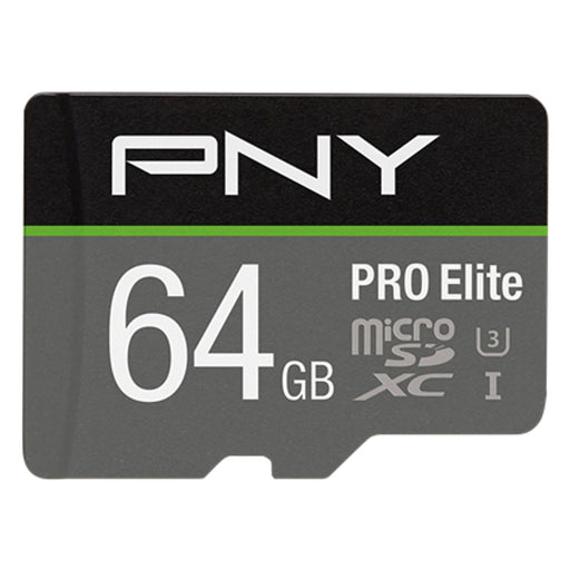 Produktbild Speicherkarte - PNY PRO Elite 64GB microSDHC-Speicherkarte + SD-Adapter, 100MB/s Lesegeschwindigkeit