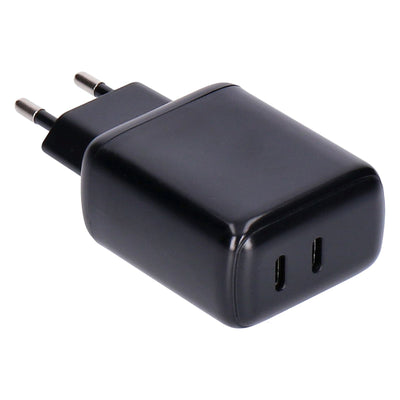 40W Dual USB-C Ladegerät Type C Port schwarz