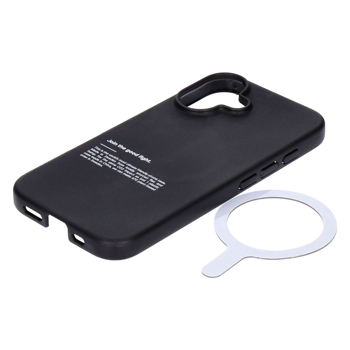 Produktbild Smartphone-Hülle - agood company PLANTPRTCT Case schwarz passend für iPhone 16 Join the good fight mit Magsafe
