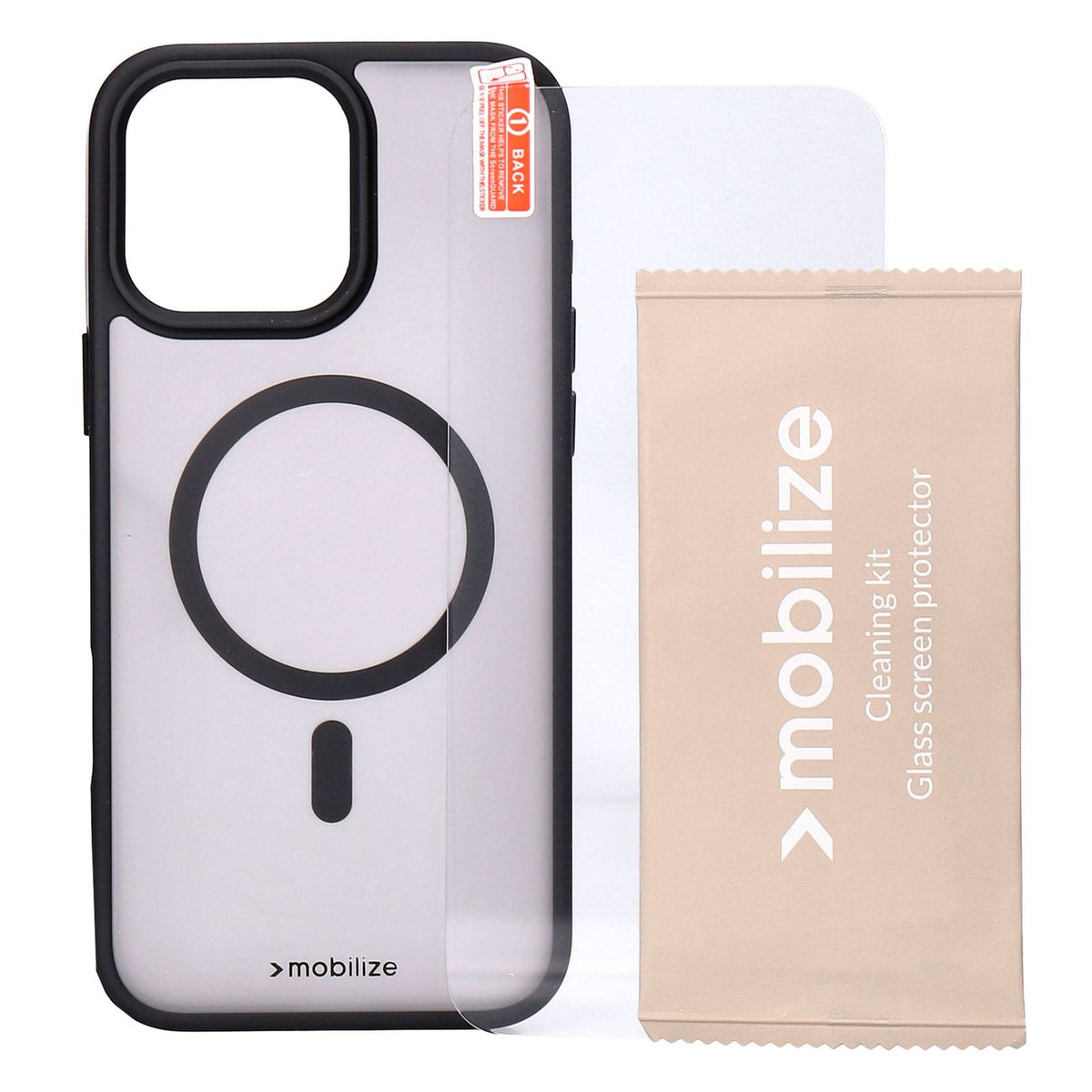 Produktbild Smartphone-Hülle - Mobilize Protection Pack passend für iPhone 16 Pro Max clearblack