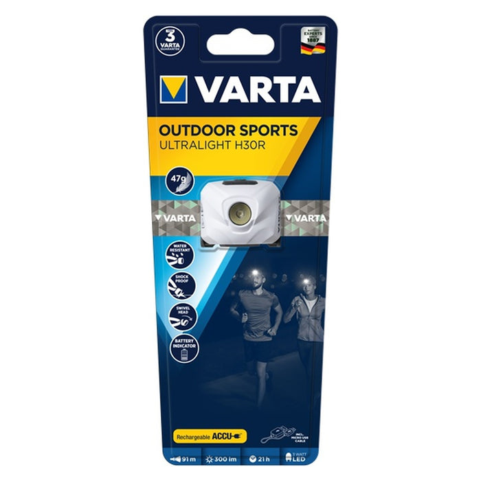 Varta ULTRALIGHT H30R Weiß Stirnband-Taschenlampe LED