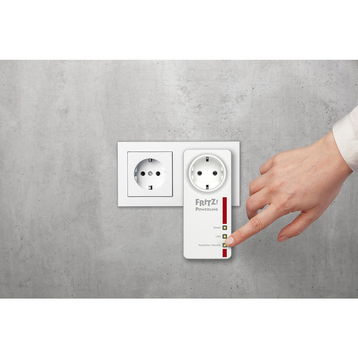 AVM FRITZ!Powerline 1220E 1200 Mbit/s Eingebauter Ethernet-Anschluss Weiß 2 Stück(e)