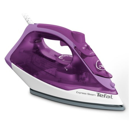 Produktbild Dampfbügeleisen - Tefal FV2836 Trocken- & Dampfbügeleisen Keramik- Bügelsohle 2400 W Violett, Weiß