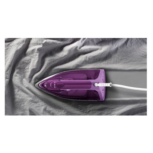 Produktbild Dampfbügeleisen - Tefal FV2836 Trocken- & Dampfbügeleisen Keramik- Bügelsohle 2400 W Violett, Weiß